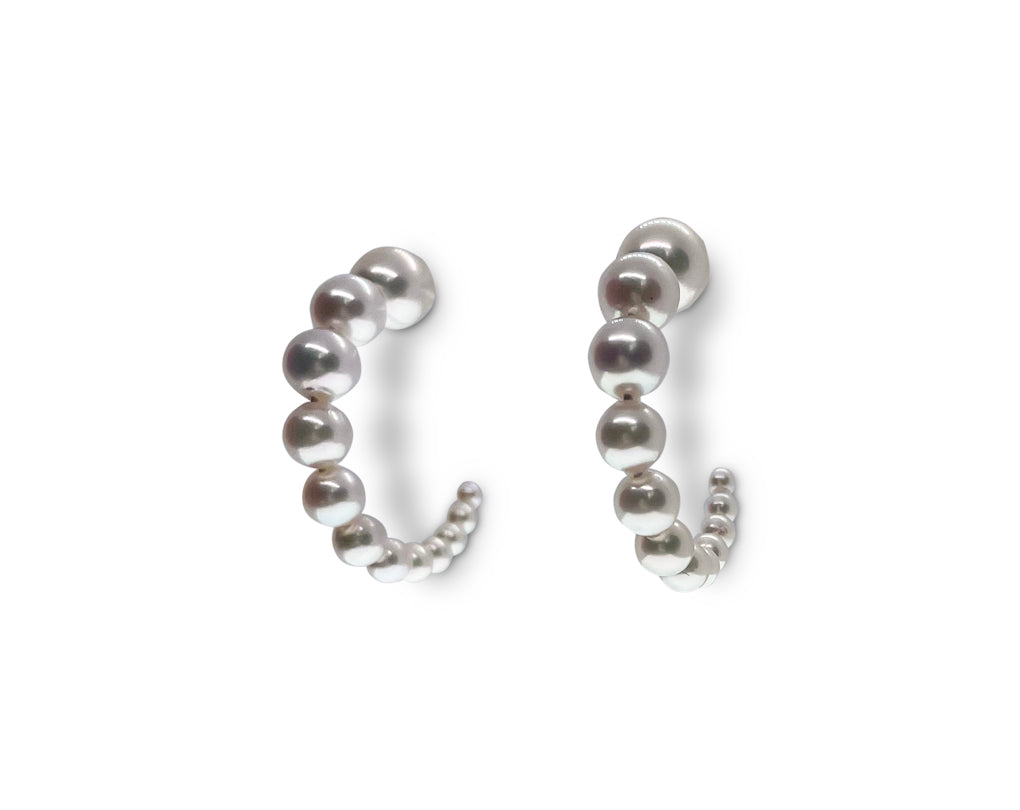 Statement Pearl Hoops
