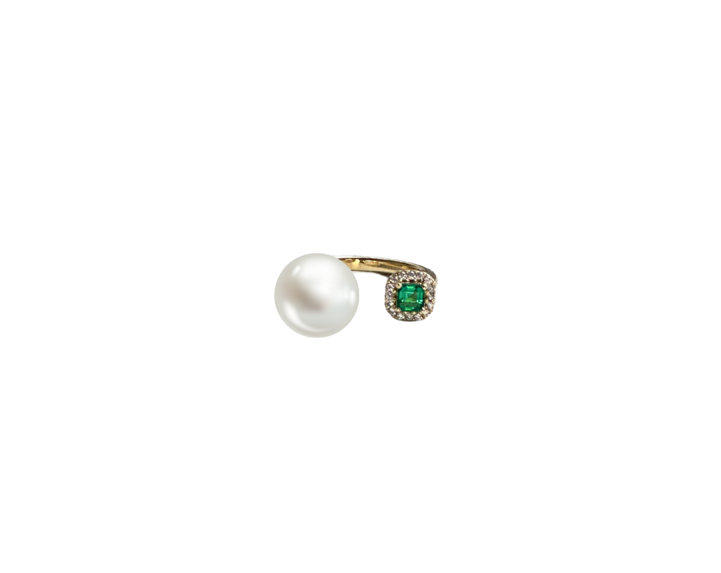 Emerald &  Pearl Ring