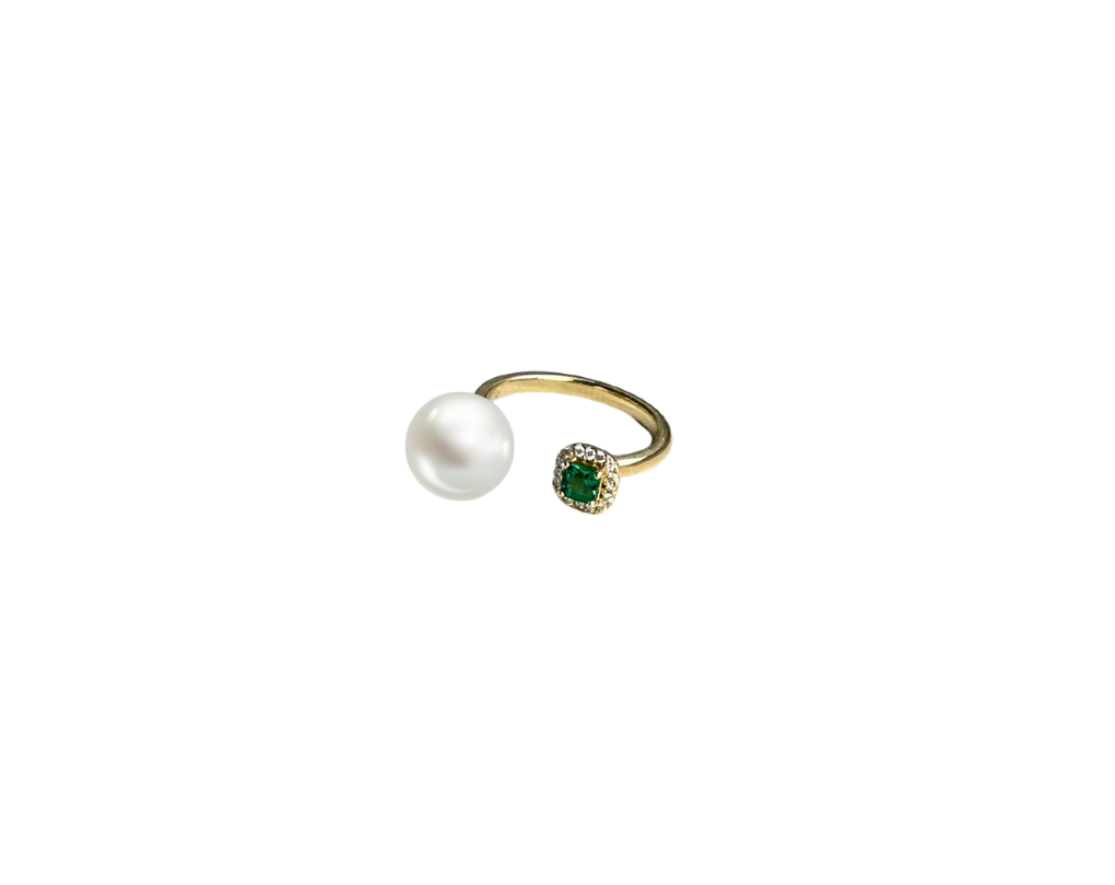 Emerald &  Pearl Ring
