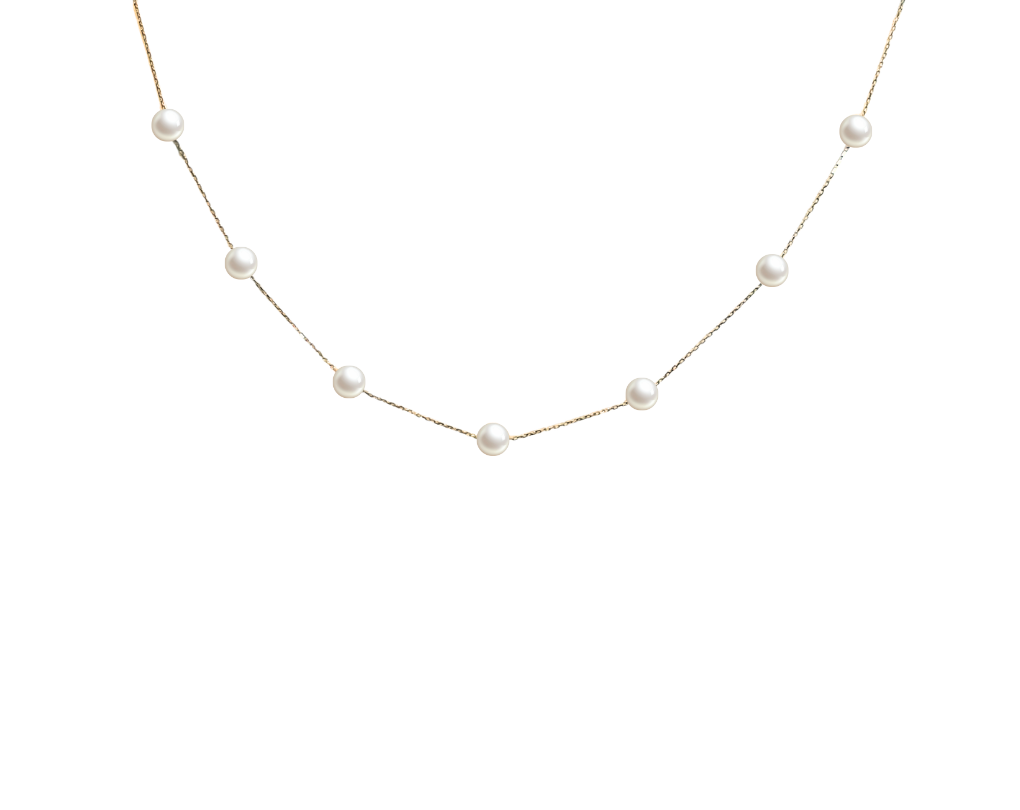 Akoya Pearl Petit Station Necklace