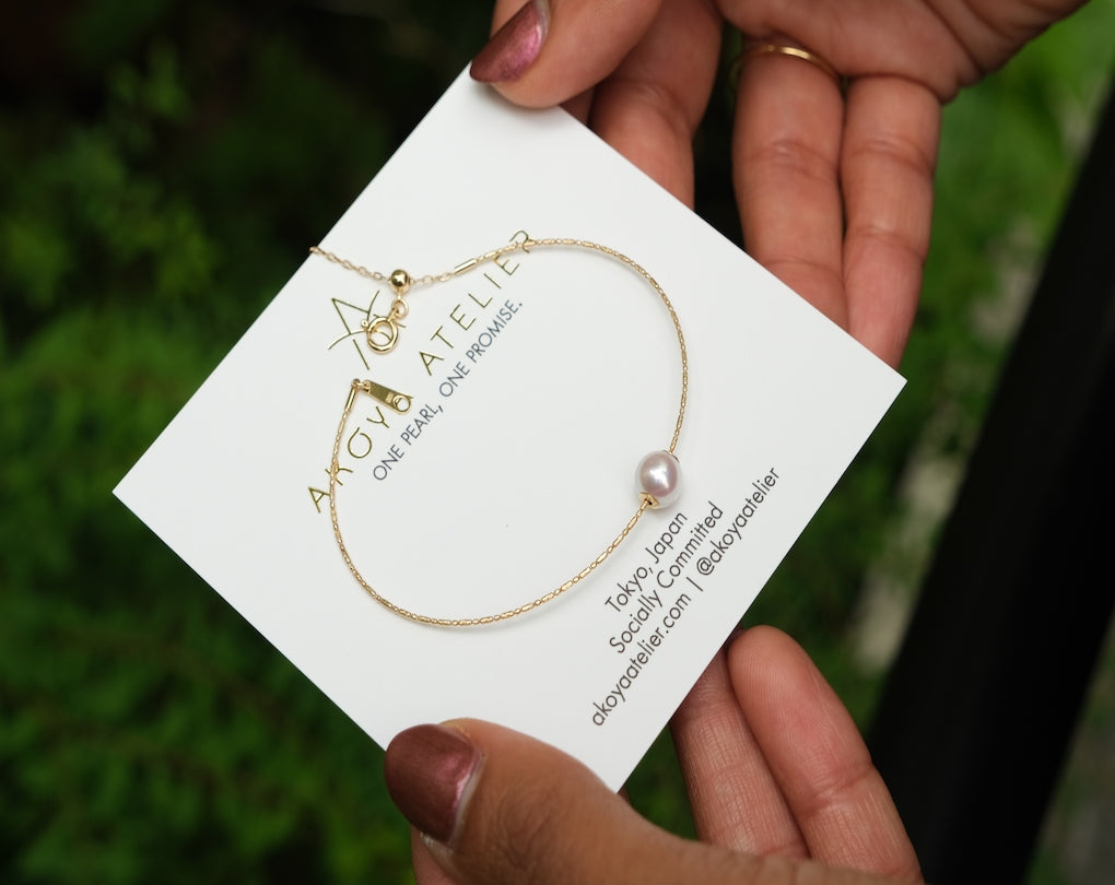Christine Teardrop Japanese Akoya Pearl Earrings  Charisse Jewelry  手作日本珍珠輕珠寶