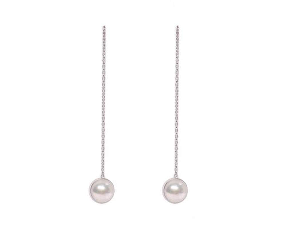 Elegant Chain Drop Earrings - Akoya Atelier